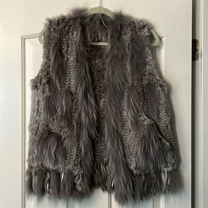 Rabbit fur vest